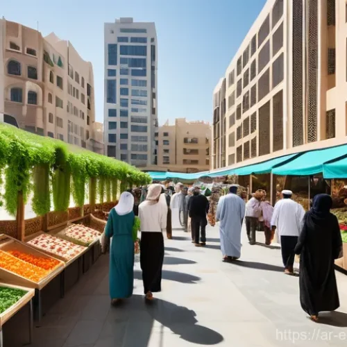 Home 20 친환경 마케팅 자격증 시험 준비 - **Prompt:** A vibrant, bustling outdoor market scene in a modern Arab city. The stalls are beautiful...